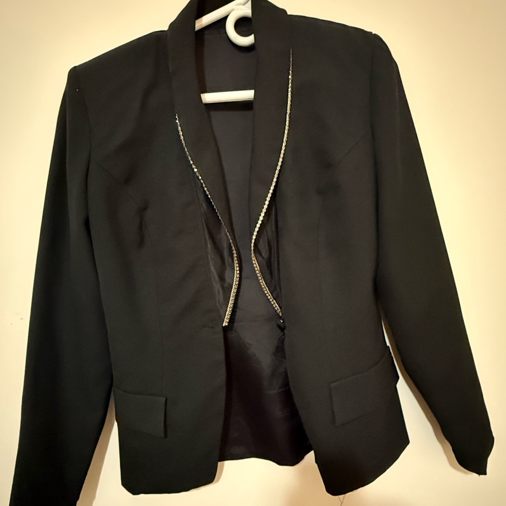 Vintage Black Rhinestone Blazer